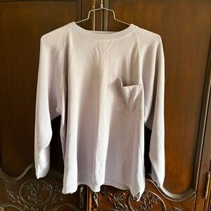 Vintage Eddie Bauer Women’s Light Purple Cotton Crewneck Sweater size Large